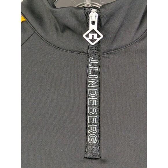 J Lindeberg Golf Womens 1/4 Zip Pullover XS Black Kora Mid Layer - Picture 3 of 8